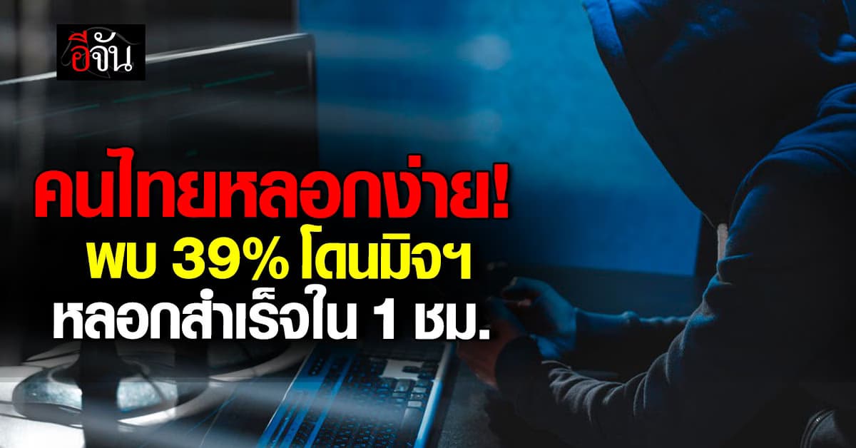 GASA เผย 39% คนไทยถูกมิจฉาชีพหลอกสำเร็จใน 1 ชั่วโมง
