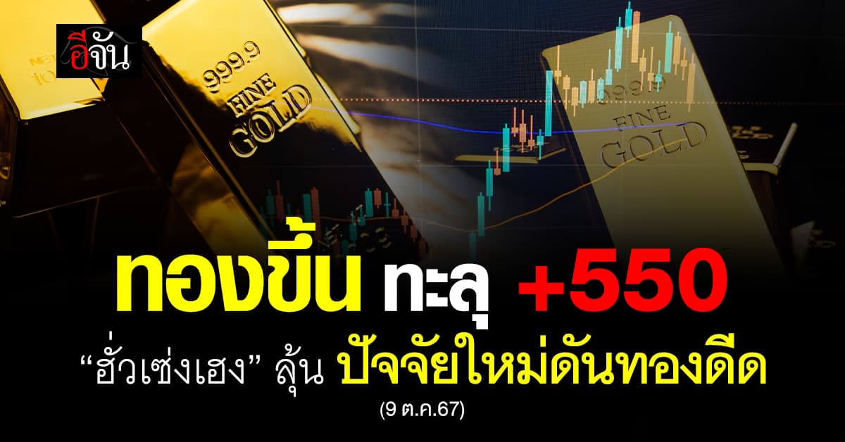 ทุบสถิติไม่หยุด! ทองดีด 550 “ฮั่วเซ่งเฮง” เปิดปัจจัยลุ้นราคาขึ้น