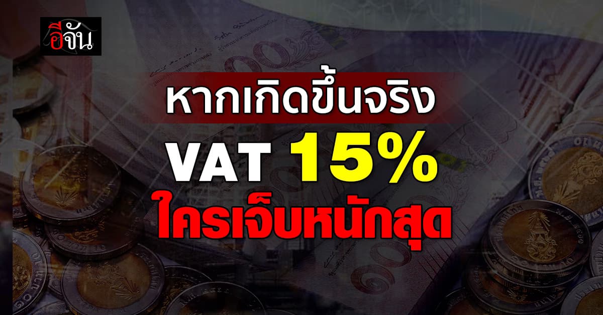 วิจารณ์หนัก ! หลังคลังจ่อปรับ VAT 15% รัฐย้ำชัดไม่ขึ้นแน่ หากเกิดขึ้นจริง ใครเจ็บหนักสุด?