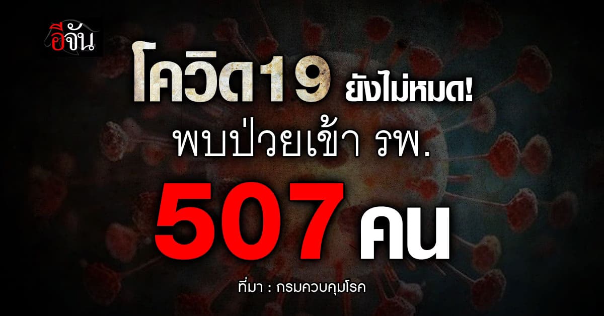 ปีใหม่นี้! อย่านิ่งนอนใจ กรมควบคุมโรค เผย พบผู้ป่วยโควิด19 เข้ารักษา ใน รพ. 507 คน  