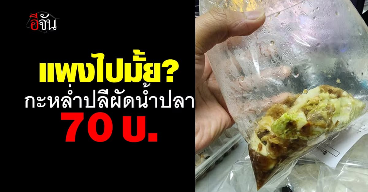 แพงไปมั้ย? กะหล่ำปลีผัดน้ำปลา ถุงนี้ 70 บาท 