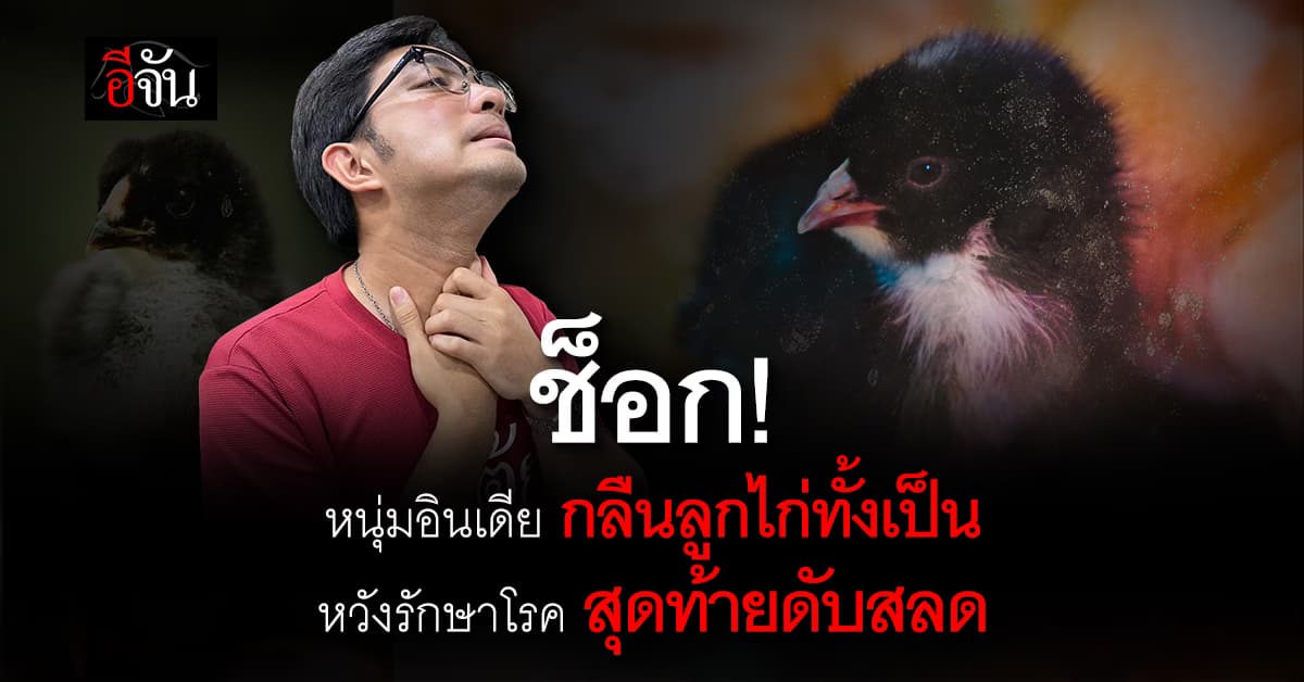 ช็อก! หนุ่มอินเดีย ยอมกลืนลูกเจี๊ยบทั้งเป็น หวังรักษาโรคมีบุตรยาก สุดท้ายเสียชีวิต