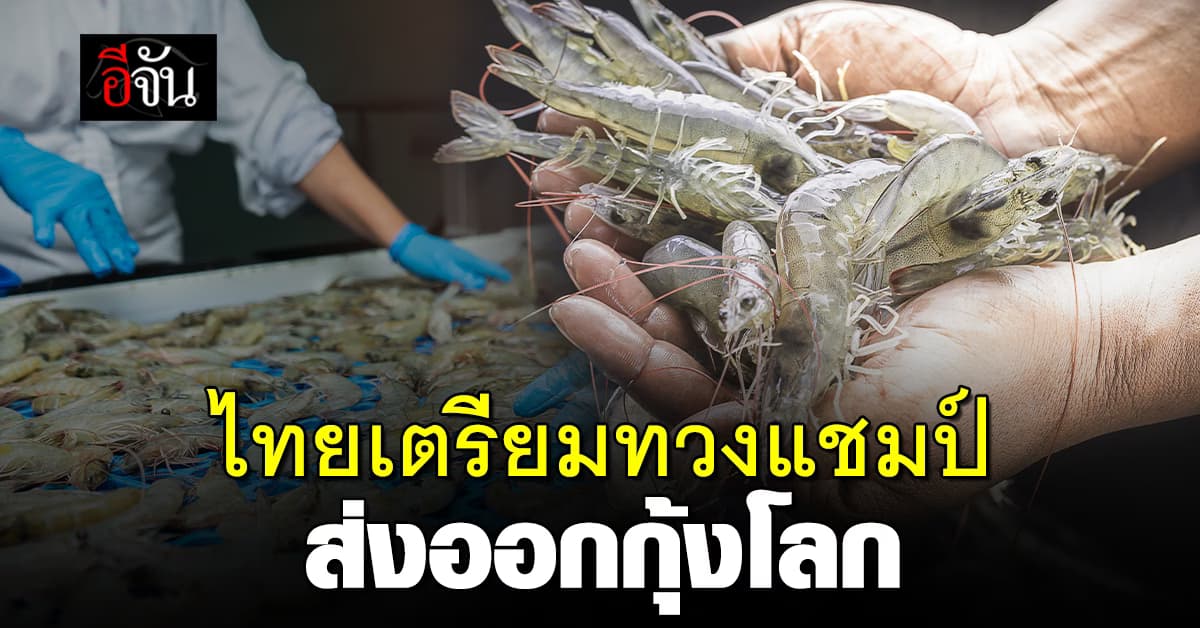 ไทยเตรียมทวงแชมป์ “ส่งออกกุ้งโลก” อุตสาหกรรมสำคัญต่อเศรษฐกิจไทย