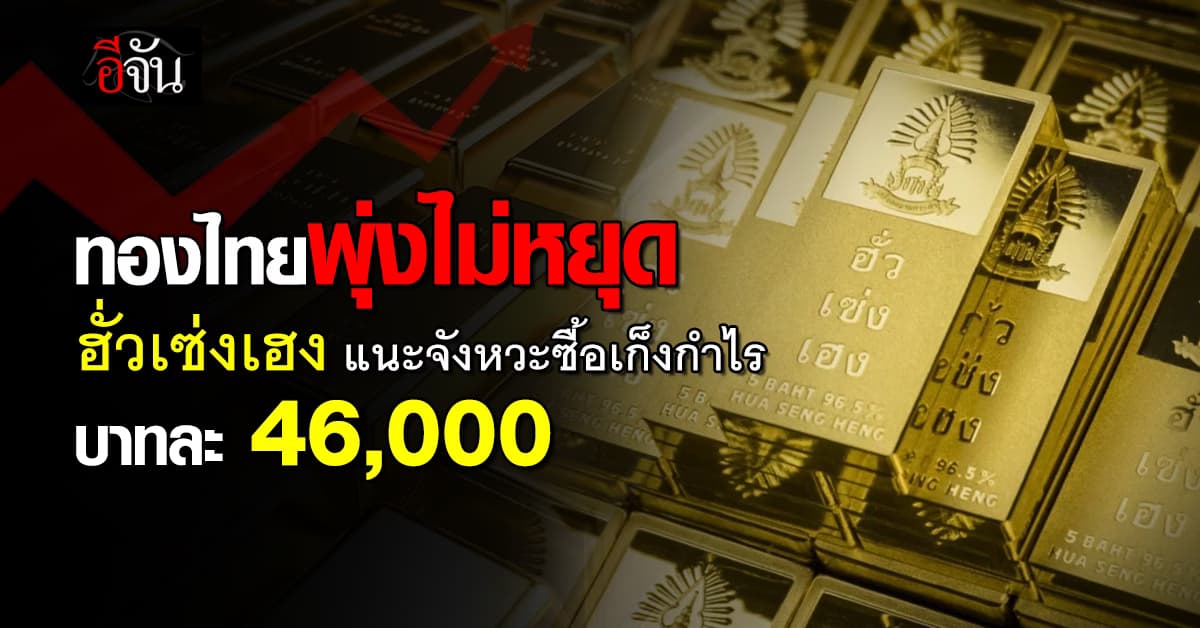 นิวไฮไม่พัก! ทั้งทองโลก-ทองไทย ฮั่วเซ่งเฮง แนะจังหวะเก็งกำไร