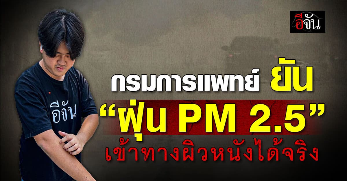ปิดแมสไม่พอ! กรมการแพทย์ ยัน “ฝุ่นพิษ PM 2.5” ผ่านเข้าสู่ผิวหนังได้จริง