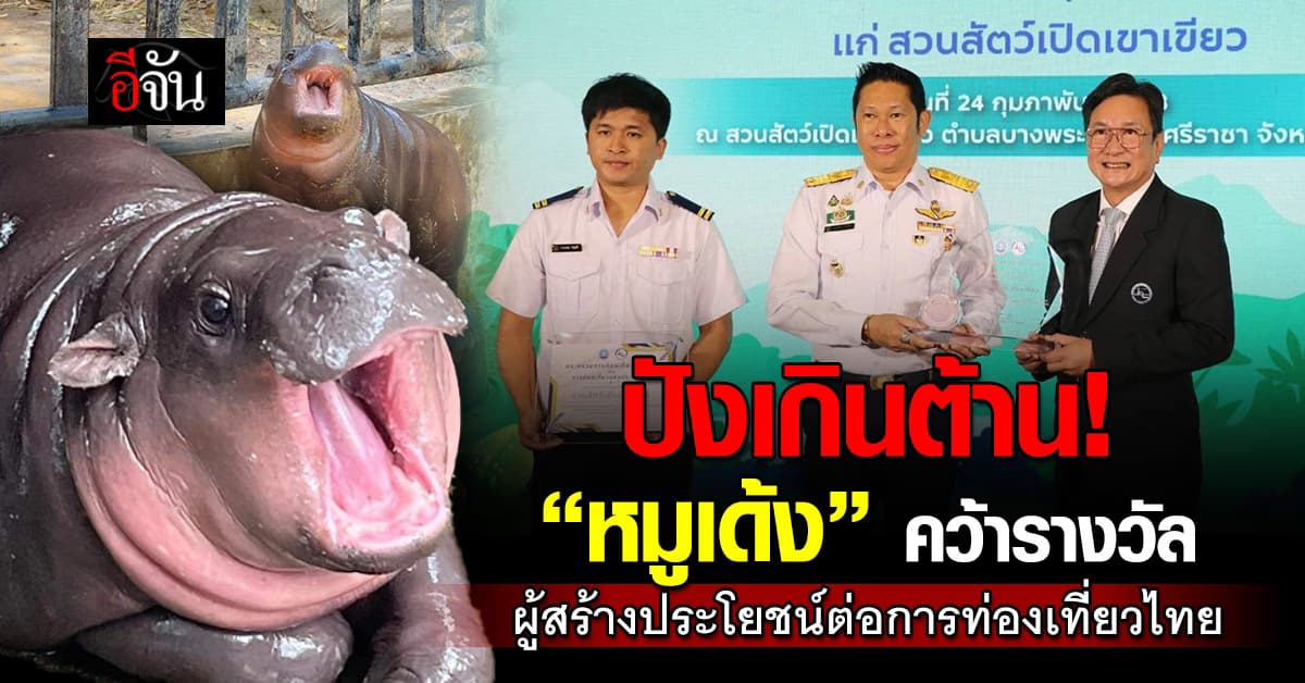 สุดปัง! “หมูเด้ง” คว้ารางวัล ผู้สร้างประโยชน์ต่อการท่องเที่ยวไทย