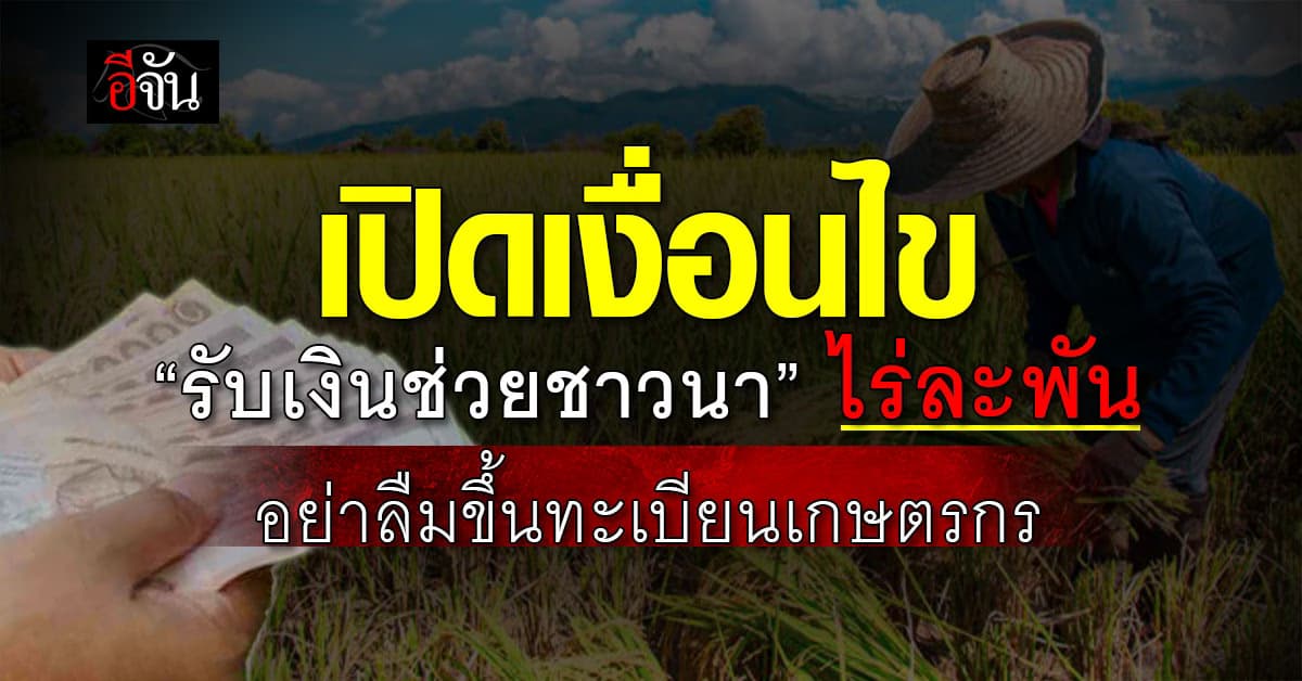 พาณิชย์ เปิดเงื่อนไข “รับเงินช่วยชาวนา” ไร่ละพัน
