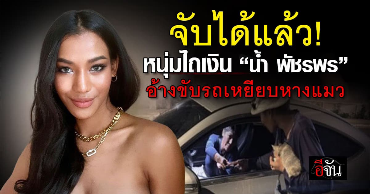 จับได้แล้ว! หนุ่มไถเงิน “น้ำ พัชรพร” อ้างขับรถเหยียบหางแมว 