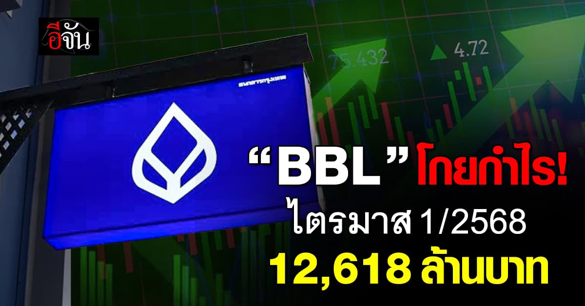 แบงก์กรุงเทพ กวาดกำไรไตรมาส 1/2568 จำนวน 12,618 ล้าน