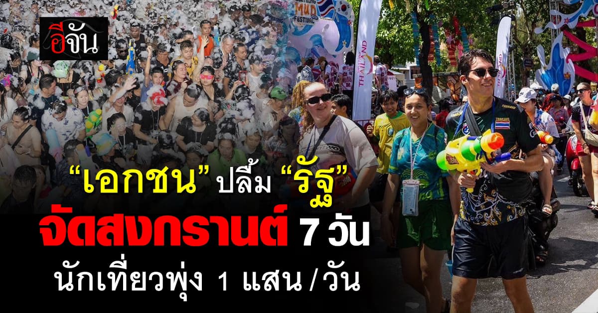 เอกชน ปลื้ม “รัฐ” จัดสงกรานต์ปังสุด ดึงต่างชาติเที่ยวไทยวันละ 1 แสนคน