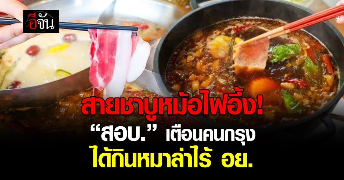 สายชาบูหม้อไฟอึ้ง! “สอบ.” เตือนคนกรุง กินหมาล่าไร้ อย.