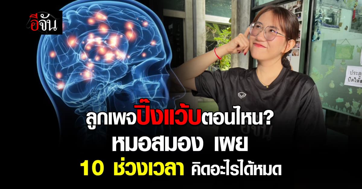 ลูกเพจปิ๊งแว้บตอนไหน? หมอสมอง เผย 10 ช่วงเวลา คิดอะไรก็ได้หมด 