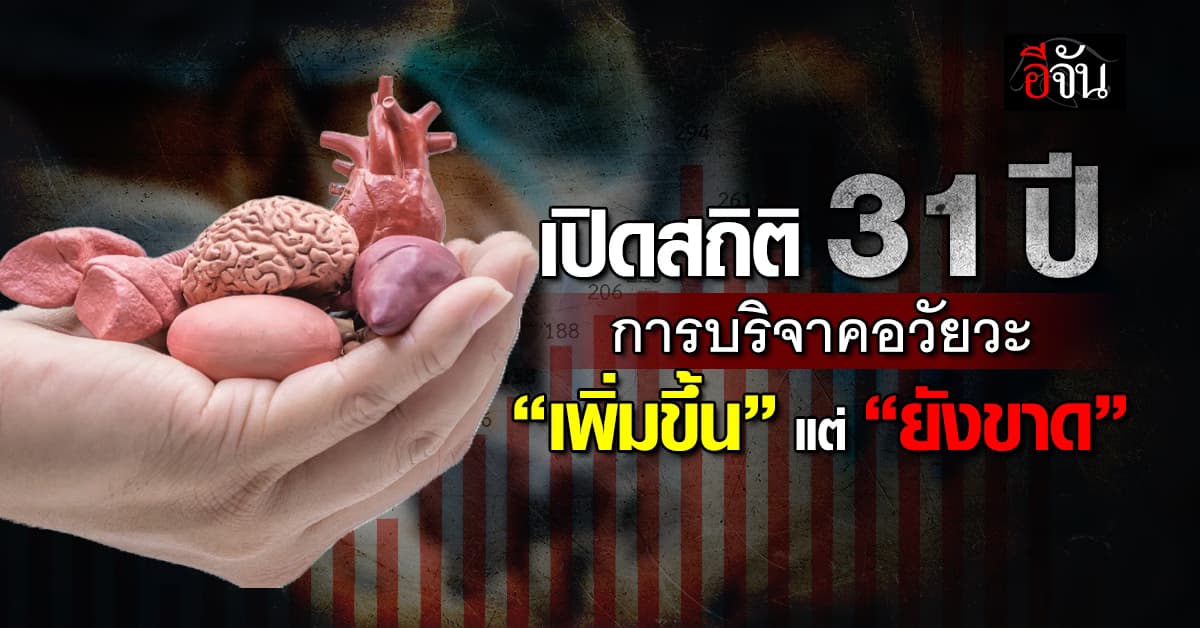 เปิดสถิติ 31 ปี การบริจาคอวัยวะประเทศไทย “เพิ่มขึ้น” แต่ “ยังขาด”