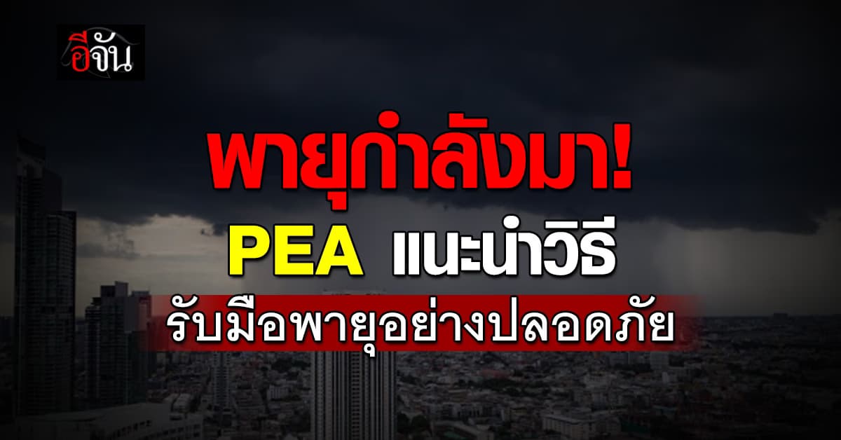 PEA เตือนภัย แนะ 9 วิธีรับมือ ให้ปลอดภัยจากพายุฤดูร้อน