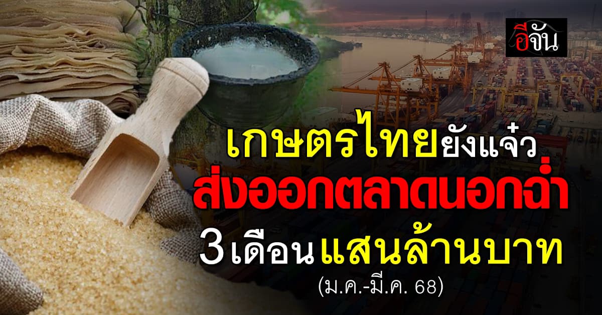 สศก. เผยตัวเลขสุดปัง สินค้าเกษตรไทย ยังขายได้ ในตลาดโลก