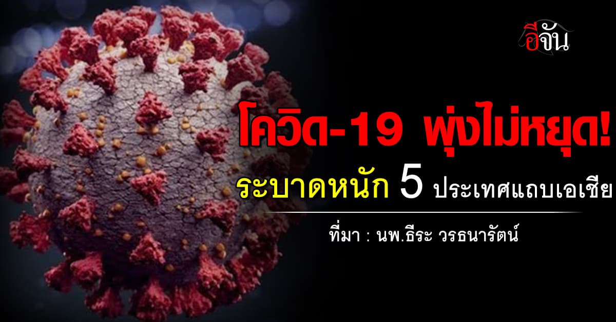 สวมเเมสก์ด่วน!  โควิด-19 รอบใหม่ ระบาดหนักใน 5 ประเทศเเถบเอเชีย 