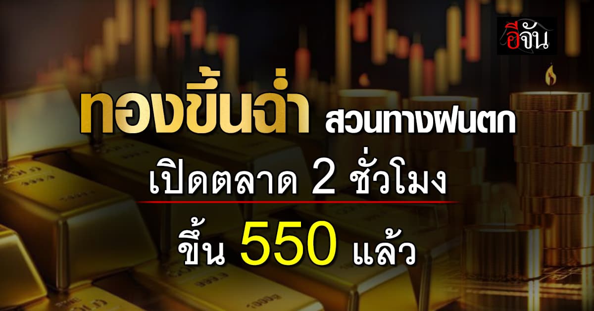 ราคาทองวันนี้ (21 พ.ค. 68) เปิดตลาด 2 ชม. ทองขึ้น 500 บาท