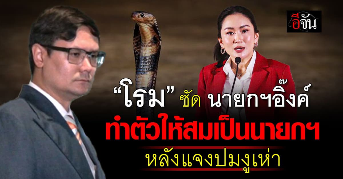 “โรม” ซัด นายกฯอิ๊งค์ ทำตัวให้สมเป็นนายกฯ หลังแจงปมซื้อขายงูเห่าเหมือนย้ายที่ทำงาน 