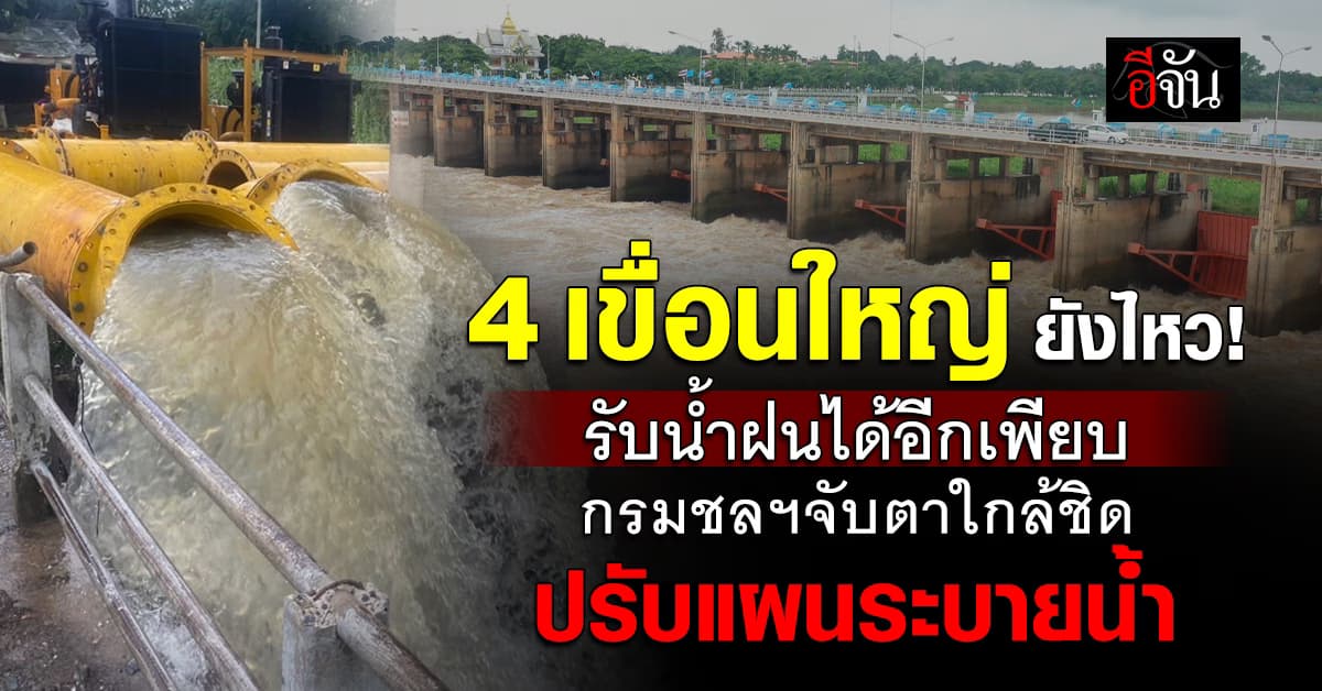 กรมชลประทาน ปรับแผนระบายน้ำ หวั่น ฝนหนัก กระทบประชาชน