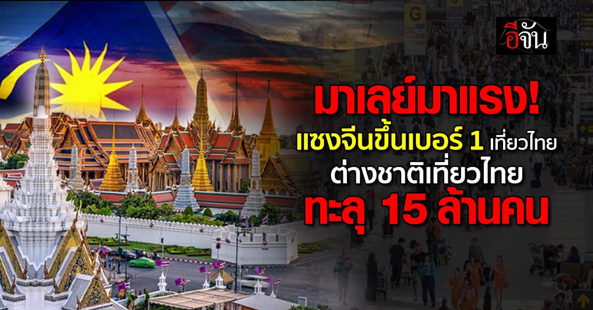 “จีนหาย” แต่ “มาเลย์” มาแรง! แซงจีนขึ้นเบอร์ 1 เที่ยวไทย