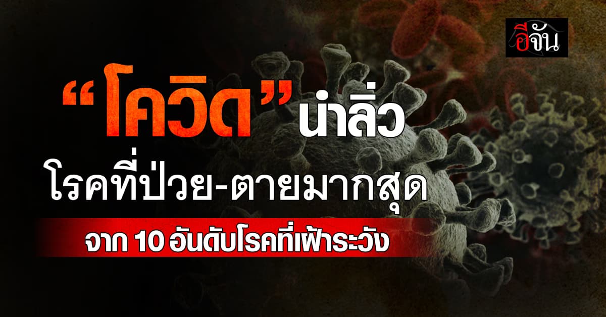 “โควิด” นำลิ่วอันดับ 1 โรคที่ป่วย-ตายมากสุด จาก 10 อันดับโรคที่เฝ้าระวัง   