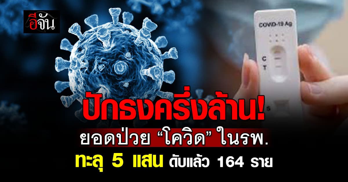 ปักธง! “โควิด” ยังพุ่งโหด ยอดป่วยในรพ. ทะลุ 5 แสน ดับแล้ว 164 ราย   