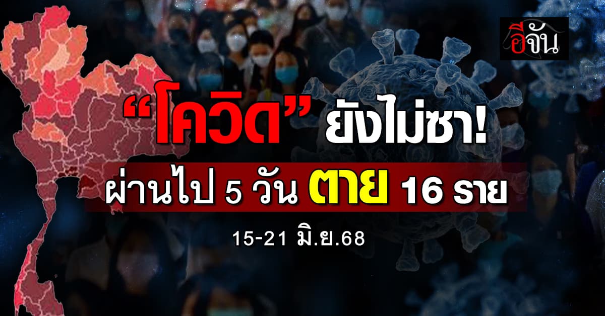 โควิดไม่ซาลงเลย! ผ่านไป 5 วัน ตายเพิ่ม 16 ราย ยอดป่วยสะสมทะลุ 5 แสนราย 
