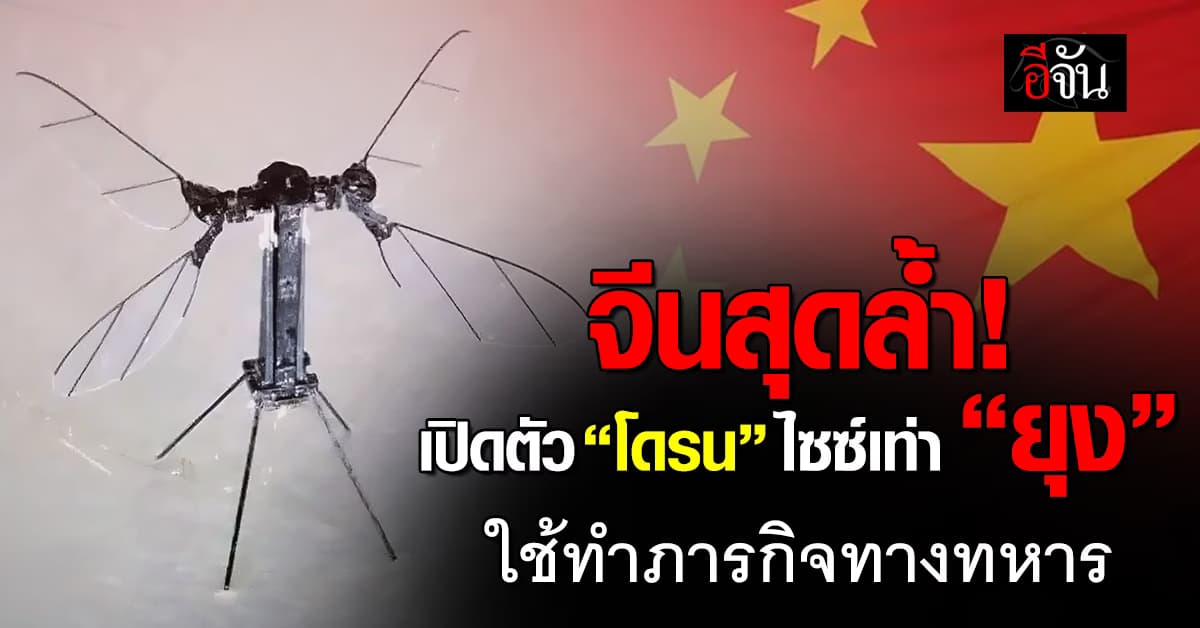 จีนเปิดตัว! โดรนสอดแนมขนาดจิ๋ว ไซซ์เท่า ‘ยุง’ แทบมองไม่เห็นด้วยตาเปล่า 