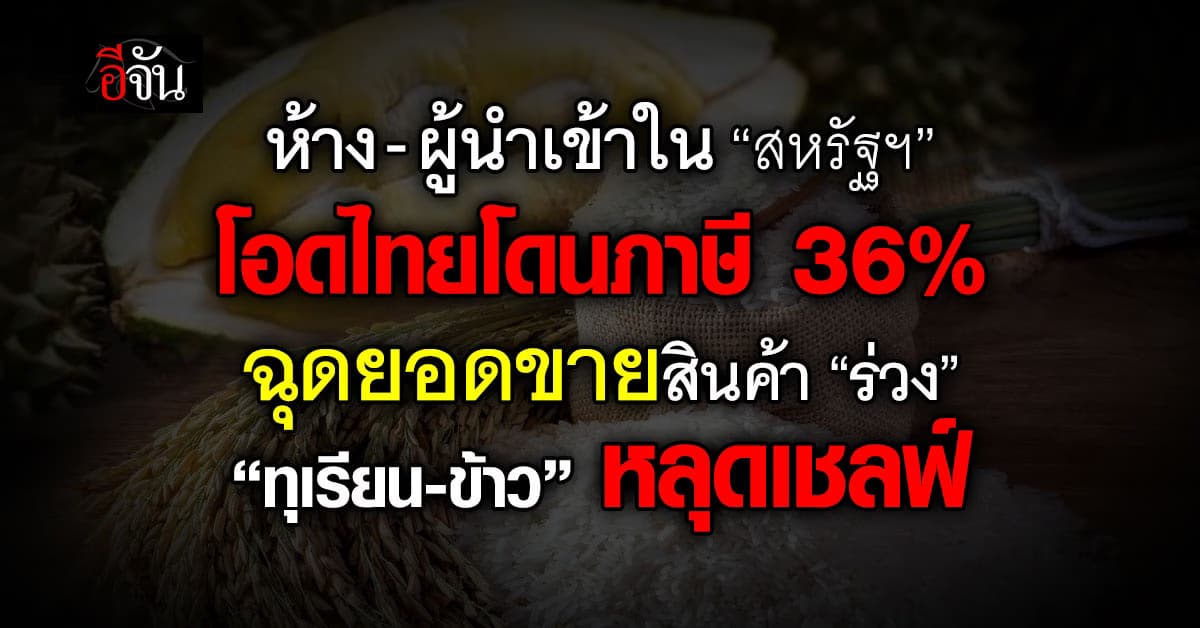 ห้าง-ผู้นำเข้าในสหรัฐฯ โอดไทยโดนภาษี 36% ฉุดยอดขายสินค้า “ร่วง”