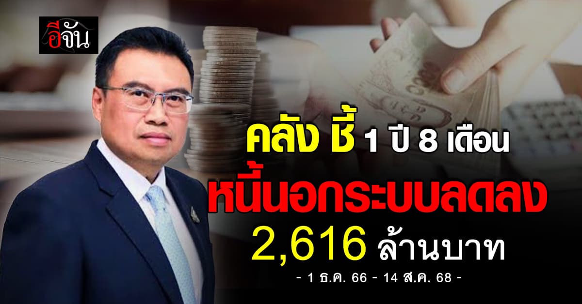 “พรชัย” เผย 1 ปี 8 เดือน ปชช. หลุดจากหนี้นอกระบบ จำนวน 86,657 ราย