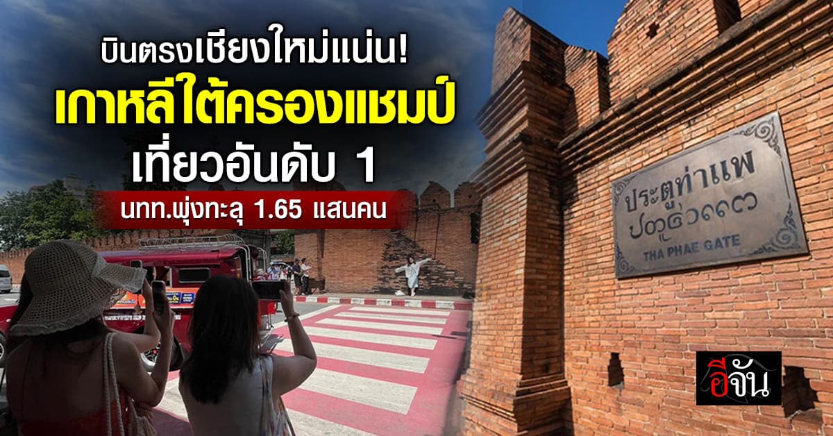 เชียงใหม่ ฮอตสุด! เกาหลีใต้แห่เที่ยว พุ่งทะลุ 1.65 แสนคน