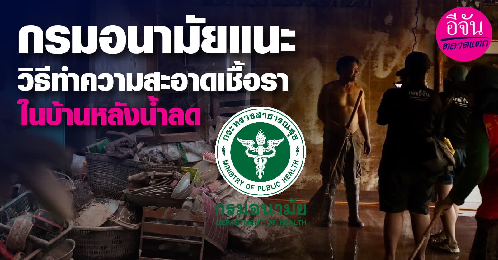 วิธีทำความสะอาดเชื้อราในบ้านหลังน้ำลด