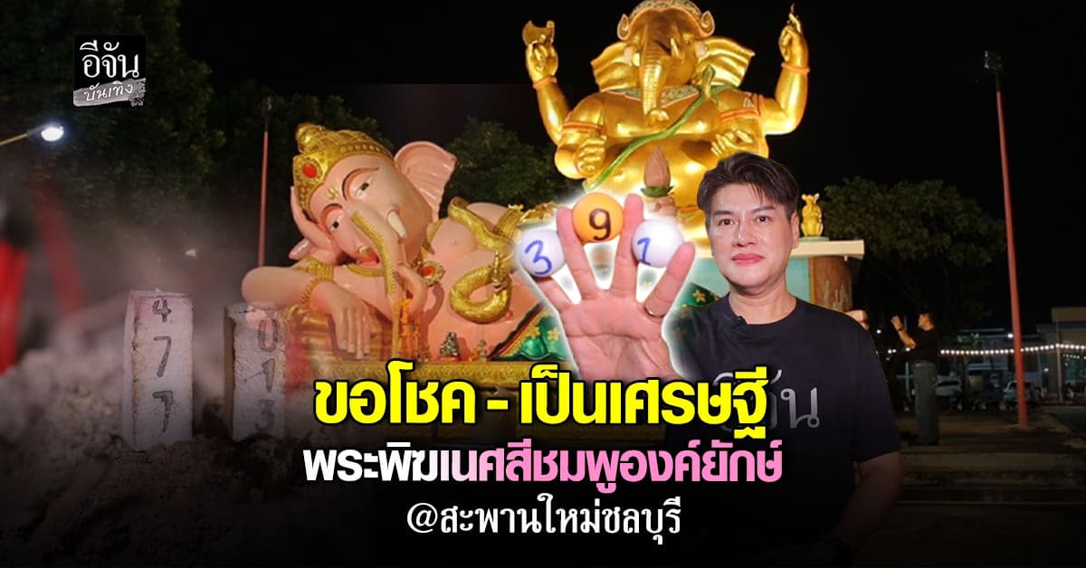 เศรษฐีใหม่ ขอพรจาก พระพิฆเนศปางนอนสีชมพู และ พระพิฆเนศปางยืนสีทอง
