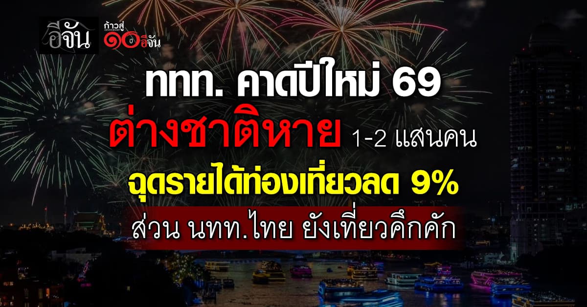 ททท. คาดหยุดยาวปีใหม่ นทท. ไทยแห่เดินทางท่องเที่ยวคึกคัก