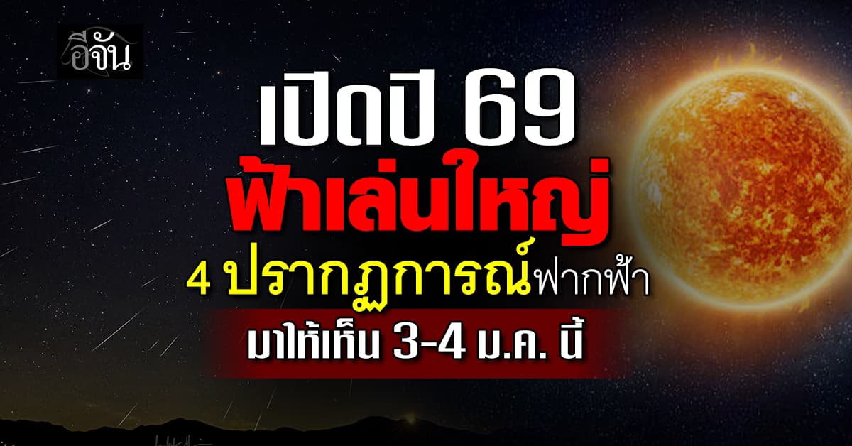 ต้นปี 2569 ฟากฟ้าเสิร์ฟ 4 ปรากฎการณ์ใหญ่ มาให้มนุษย์เห็น 3-4 ม.ค. นี้