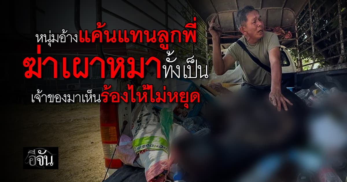 บีบหัวใจเจ้าของหมา ถูกคนไม่รู้จัก ฆ่าหมาแล้วเอาไปเผา : มุกดาหาร