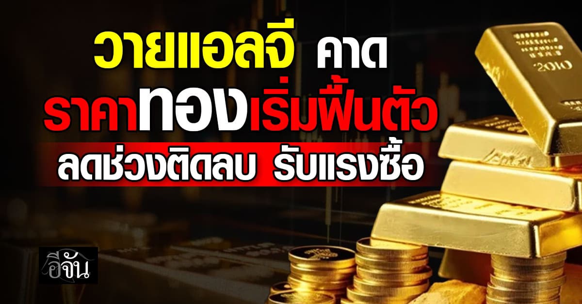  “วายแอลจี” คาด ราคาทองเริ่มฟื้นตัวลดช่วงติดลบ รับแรงซื้อ