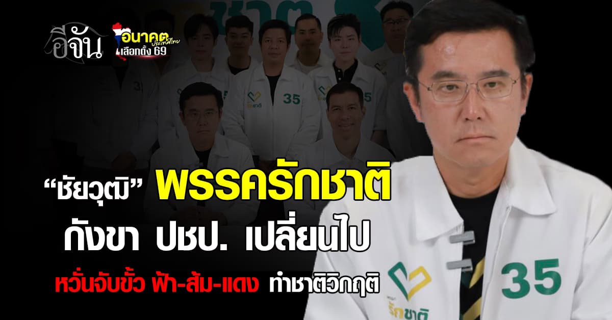 “ชัยวุฒิ” พรรครักชาติ กังขา ปชป. เปลี่ยนไป จับขั้ว ฟ้า-ส้ม-แดง หวั่นทำชาติวิกฤติ 