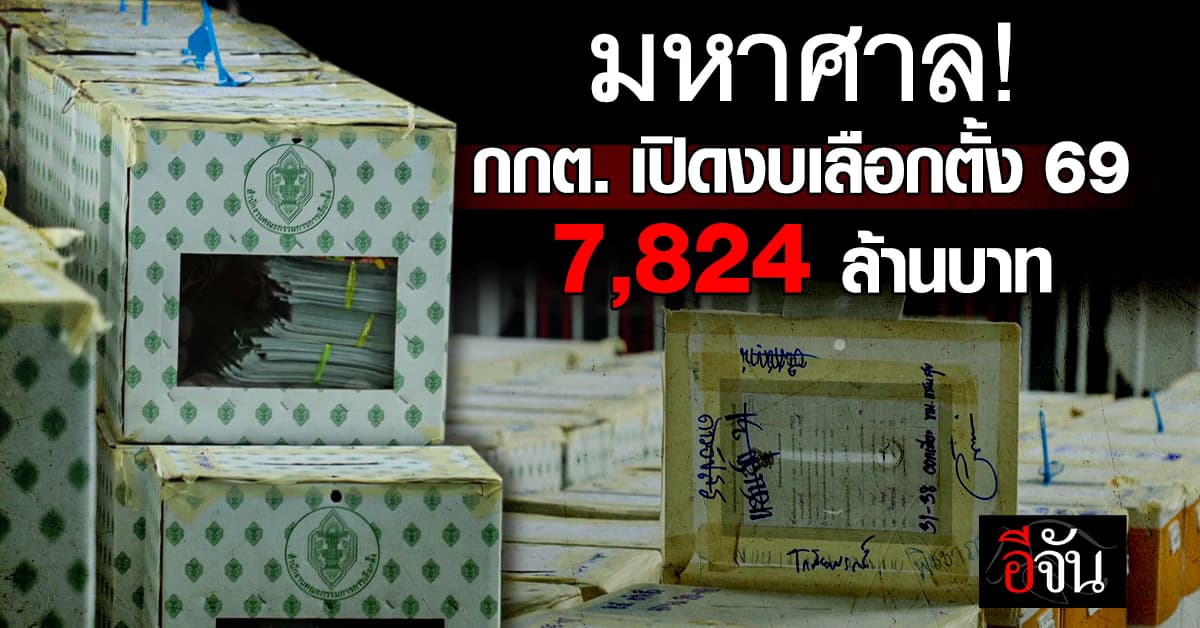 กกต. เปิดงบใช้จัดเลือกตั้ง 69 ทั้งประเทศ ทะลัก 7,824 ล้านบาท 