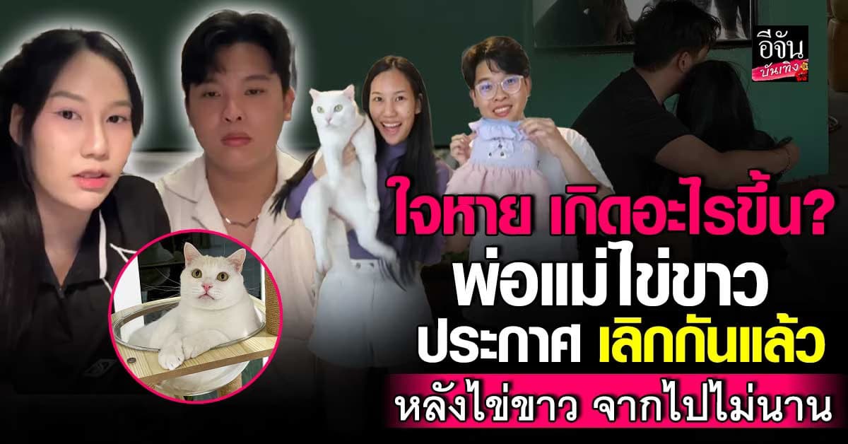 ลดสถานะอย่างเข้าใจ! พ่อแม่ ไข่ขาว แจงแฟนคลับ เลิกกันแล้ว พร้อมบอกสาเหตุ