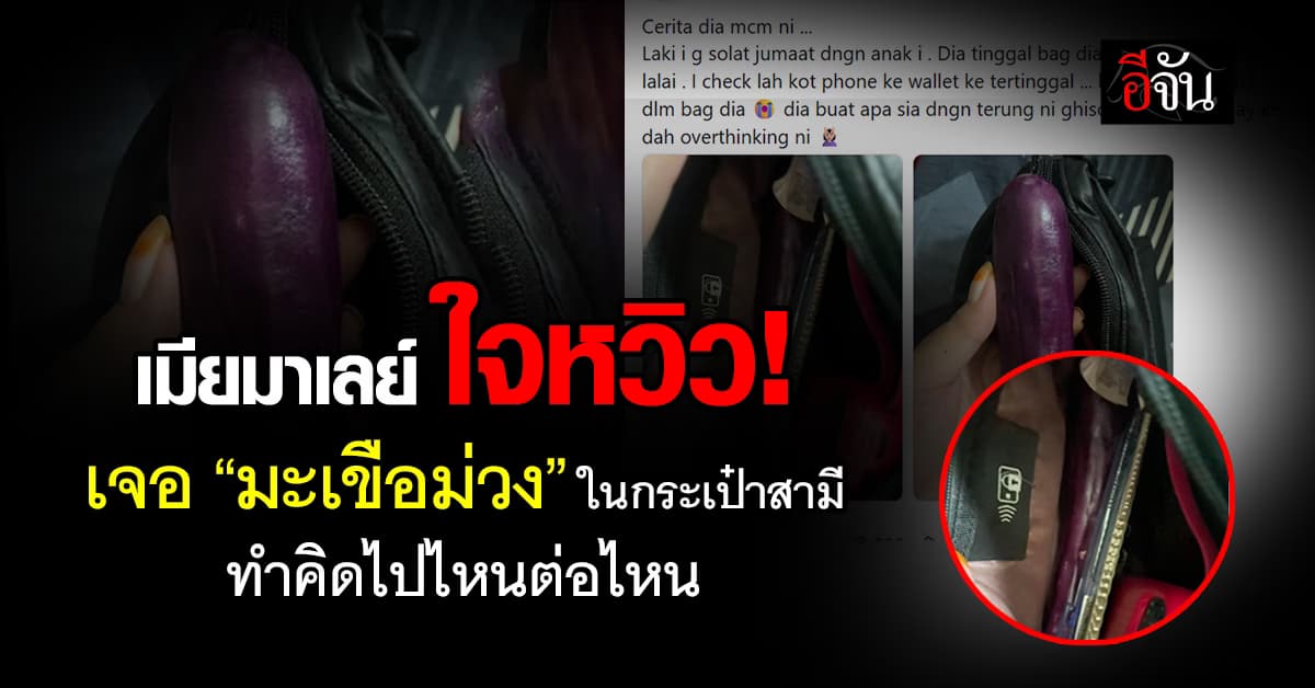 ไวรัลสาวมาเลย์ งงหนัก เจอ “มะเขือม่วง” ในกระเป๋าสามี?