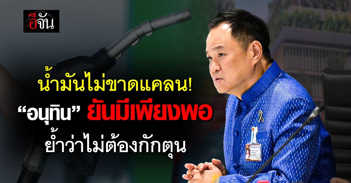 “อนุทิน” ลั่นไม่เจอไอ้โม่ง กักตุนน้ำมัน ชี้มีเพียงประชาชน แห่เติม เหตุวิตกกังวล 