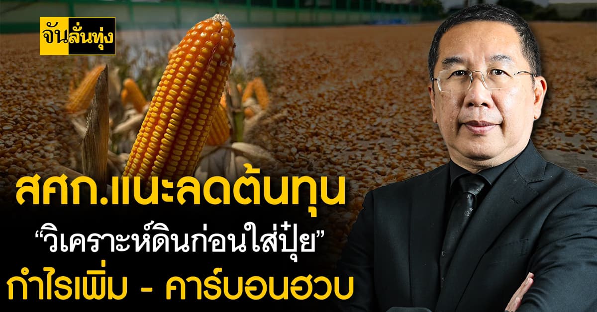 ก.เกษตร แนะ วิเคราะห์ดินก่อนใส่ปุ๋ย เคล็ดลับเกษตรกรยุคใหม่ กำไรเพิ่ม-คาร์บอนลด