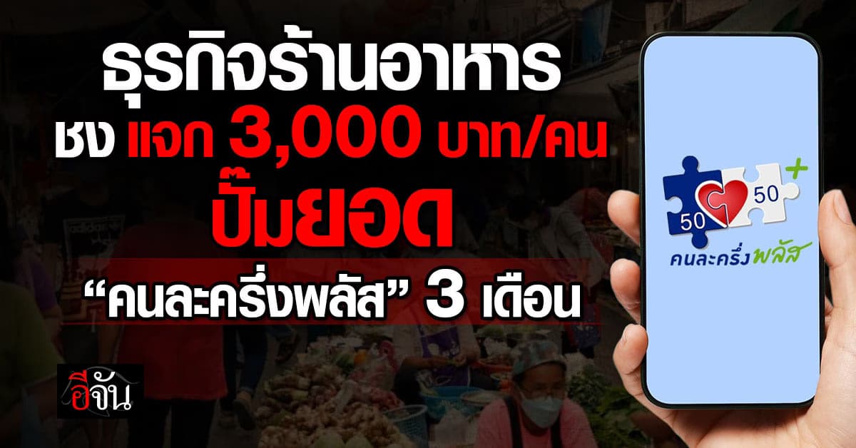 “ฐนิวรรณ” ชงรัฐบาล เติมเงิน “คนละครึ่งพลัส” 3,000 บาทต่อคน นาน 3 เดือน