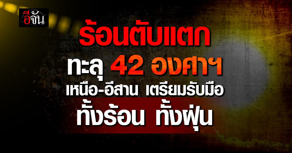 สภาพอากาศวันนี้ 3 เม.ย. 69 ไทยตอนบนร้อนจัดทะลุ 42 องศา เตือนฝุ่น PM2.5 พุ่ง