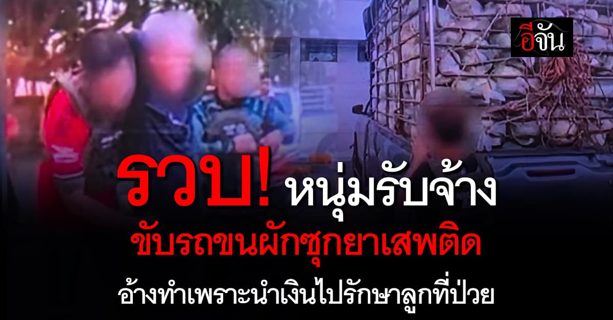  รวบ! หนุ่มรับจ้างขับรถขนผักซุกยาเสพติด 1.6 ตัน อ้างทำไปเพราะนำเงินไปรักษาลูกที่ป่วย 