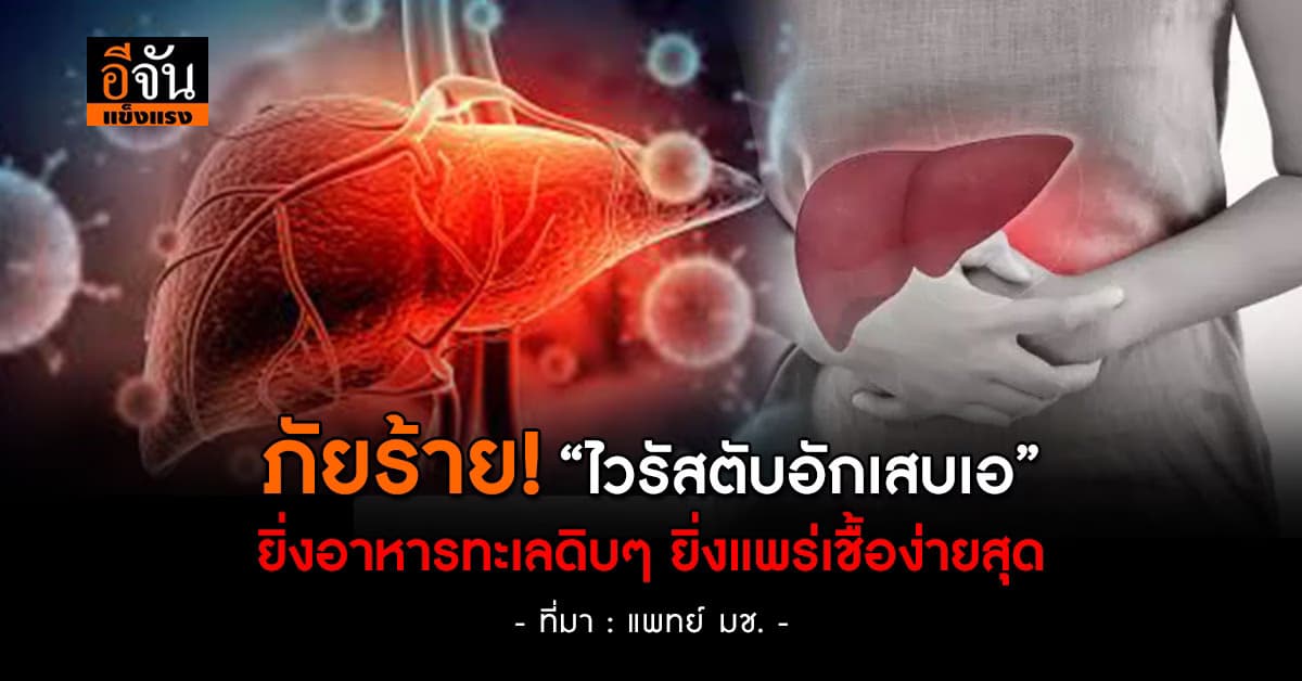 ภัยร้าย! “ไวรัสตับอักเสบเอ” ยิ่งอาหารทะเลดิบ-ปรุงไม่สุก ยิ่งแพร่เชื้อง่ายสุด 