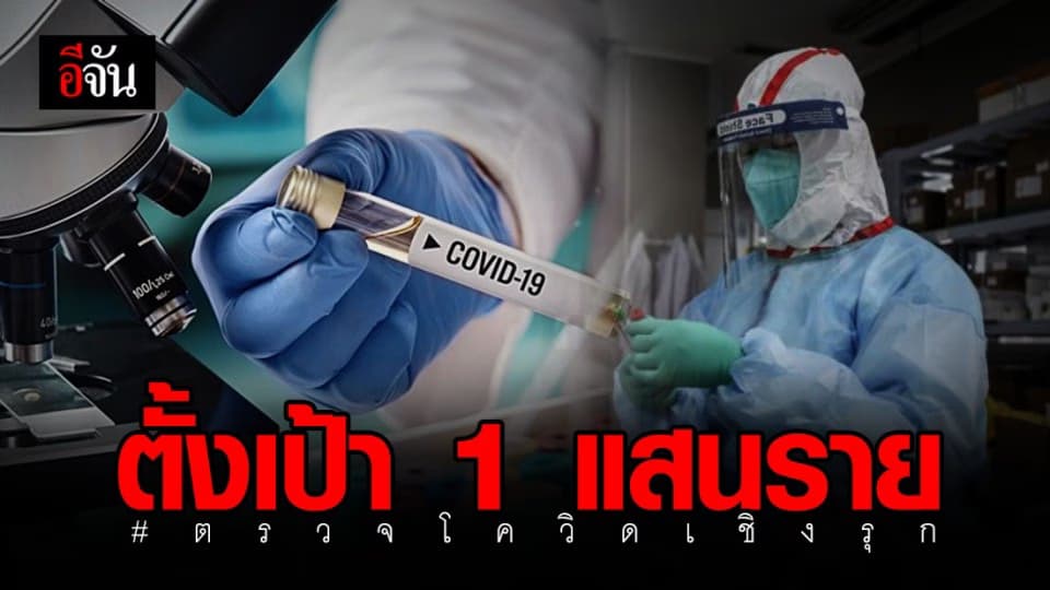 กรมวิทย์ฯ การแพทย์ ตั้งเป้า! ตรวจโควิด-19 เชิงรุก ให้ได้ 1 แสนรายในเดือน มิ.ย.