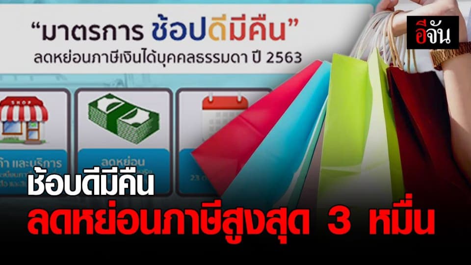 เปิดเงื่อนไข “ ช้อปดีมีคืน ” ลดหย่อนภาษี สูงสุด 3 หมื่น บาท