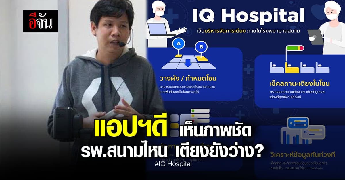 รพ.สนามต้องดู เเอปฯ IQ Hospital ช่วยลดปัญหาการนอนรอเตียง